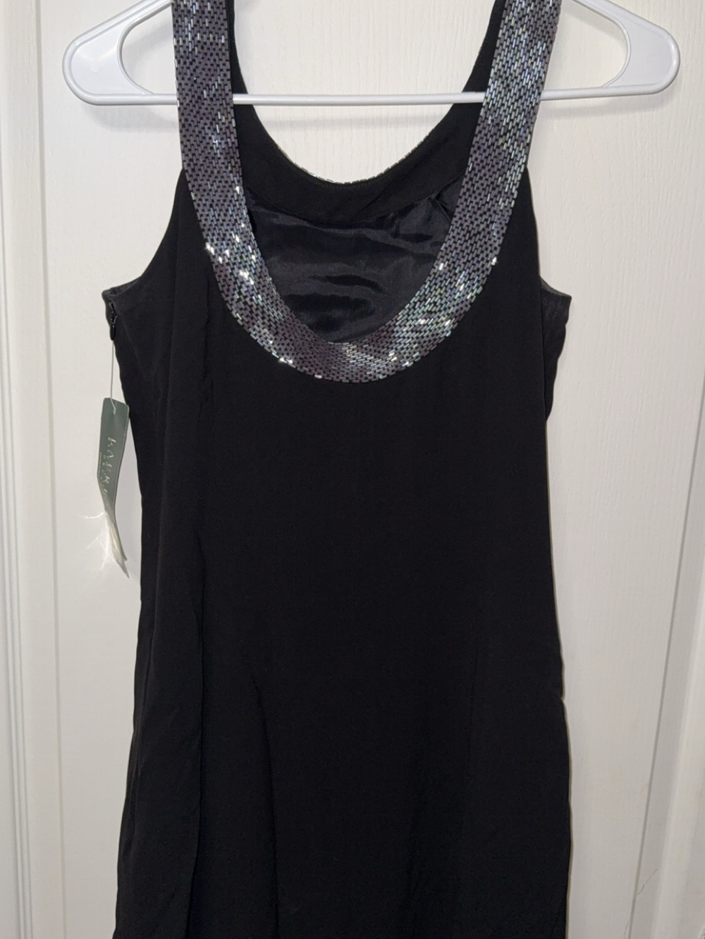 Lauren Ralph Lauren Black Dress with Iridescent Sequin Trim